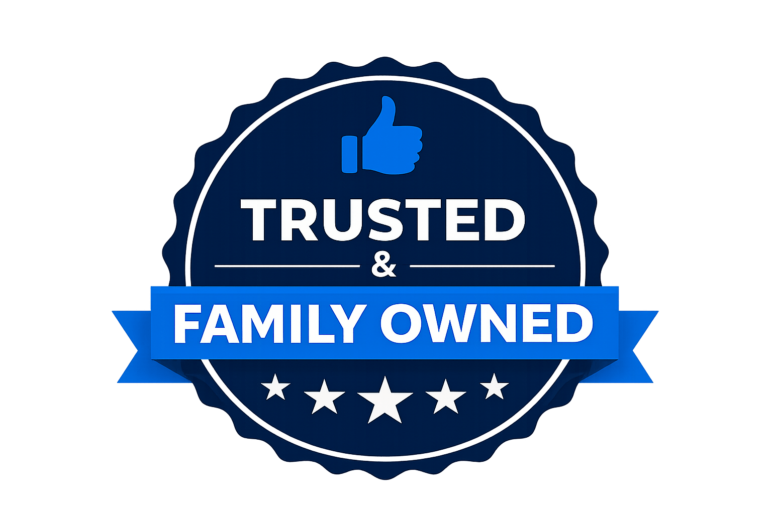 Trusted and family owned business badge